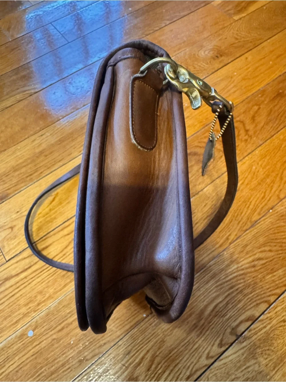 Vintage Coach Cotton Twill NYC made crossbody style 9635 Rare - Picture 5 of 16